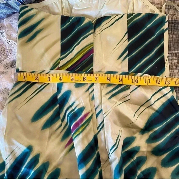 The Limited 100% Silk Y2K Strapless Dress Mini Prom Evening Formal Green - Picture 8 of 12